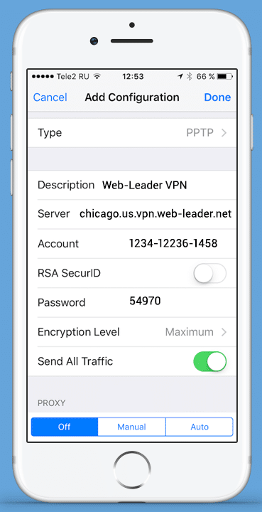 نحوه راه اندازی PPTP VPN در آیفون